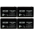 Battery Adapters F2 Pack Terminal Universal Sealed AGM, Replacement SLA) F1 to F1 Battery 8 8Ah, - Includes Acid 40 Compatible 4x - 8000mAh, UB1280 (12V, Dyonics - Terminal, ORTHOSCOPIC Lead
