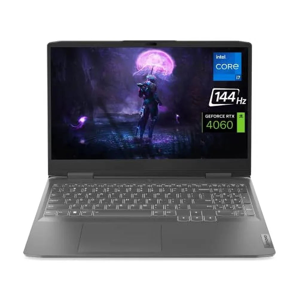 Grey 512GB Lenovo Display, FHD Gen 11 15.6" Gaming PCIe Backlit i7-13700H, KB, NVIDIA Windows Intel LOQ Wi-Fi 144Hz 4060, DDR5 RJ45, 6, Webcam, HDMI, 13th Laptop, Home, RAM, SSD, RTX GeForce 32GB