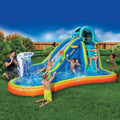 N with - - Giant Inflatable High) Wave Basketball (14 Splash in Heavy Kids Long 8 Built by - Pool Adventure Slide Duty Feet Blower Park Feet Huge and Hoop Water Sprinkler Outdoor Surf Included