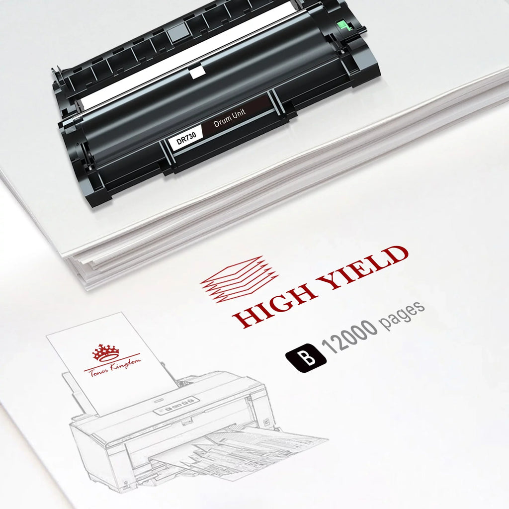 Printer pack) Toner(2 Compatible for Unit Drum brother DR730