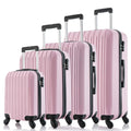 Wheels Sets Spinner Set Lightweight 5 Luggage Suitcase inch) Piece Pink Hardshell (16/20/24/28 ABS