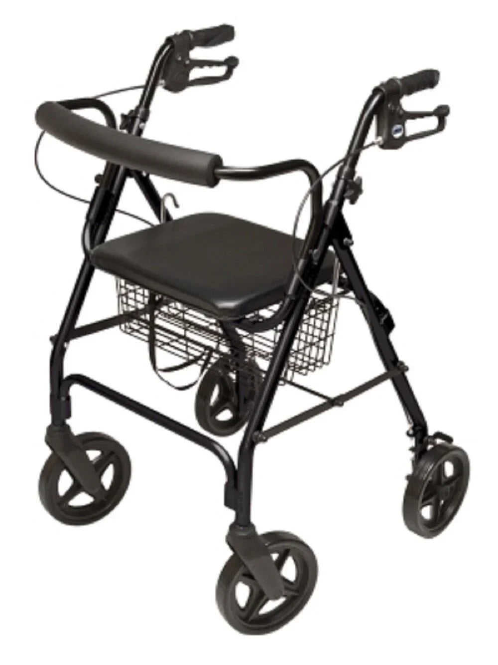 8" Deluxe Lumex Rollator Four-Wheel Walkabout with Wheels Contour