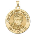 " Blessed Yellow Religious Religious John Gold Solid Medal Newman 3/4 Inch "Traditional Henry Medal 14K