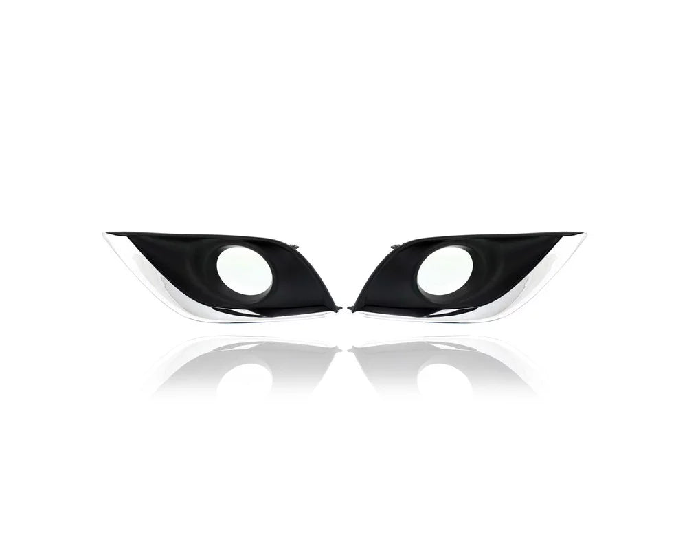 '- Passenger Nissan '15-19 Driver Compatible/Replacement Fog Light Molding Hole & With Left Pair, Black Bezel Versa Sedan Right 622566W80A, Chrome - 622576W80A + - Set for SV/SE/SL- Cover