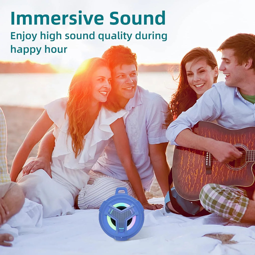 '- Speakers, Bluetooth Light with Speaker, Portable Floating Wireless Pool, Hiking, Small Kayak for Playtime Men, Waterproof for Gifts EBODA Blue 24H Beach, Shower Light Boys Accessories, IPX7