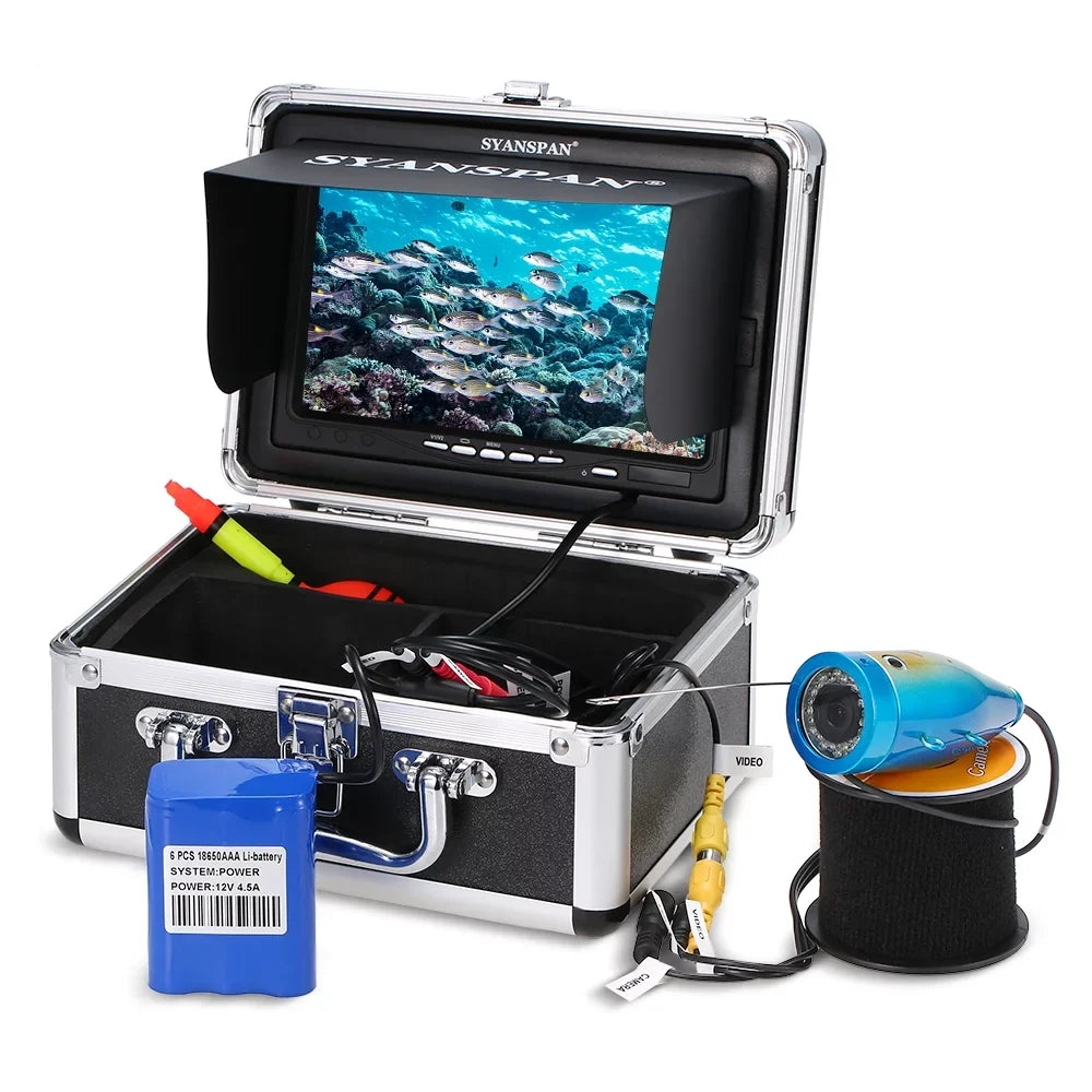 Infrared Lake Camera Ir 7" Portable Camera,Ice 7" Boat Camera Inch1000tvl Inch Leds InchWaterproof Kit SYANSPAN Ir Lake Fish Koeb Fishing Leds Ice 24pcs Ir Infrared 24pcs Fish Kit