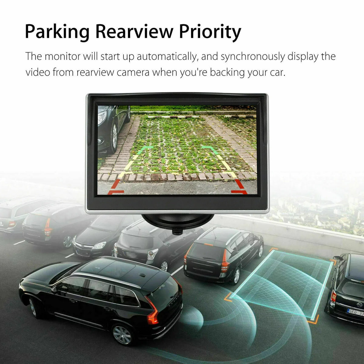 RV 5" SUV TFT System IP67 170° Rear View Vision Camera LCD Camera Waterproof for Wireless Backup MPV Reverse Monitor Night Car