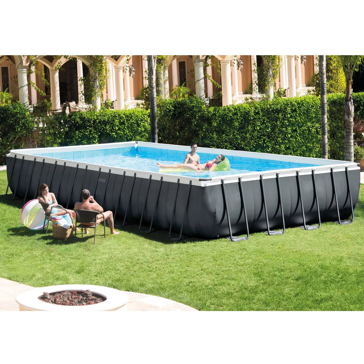 w/ Chairs & Floating Rectangular Ultra Pool 32' Cooler Intex 16' XTR x x 52" 2