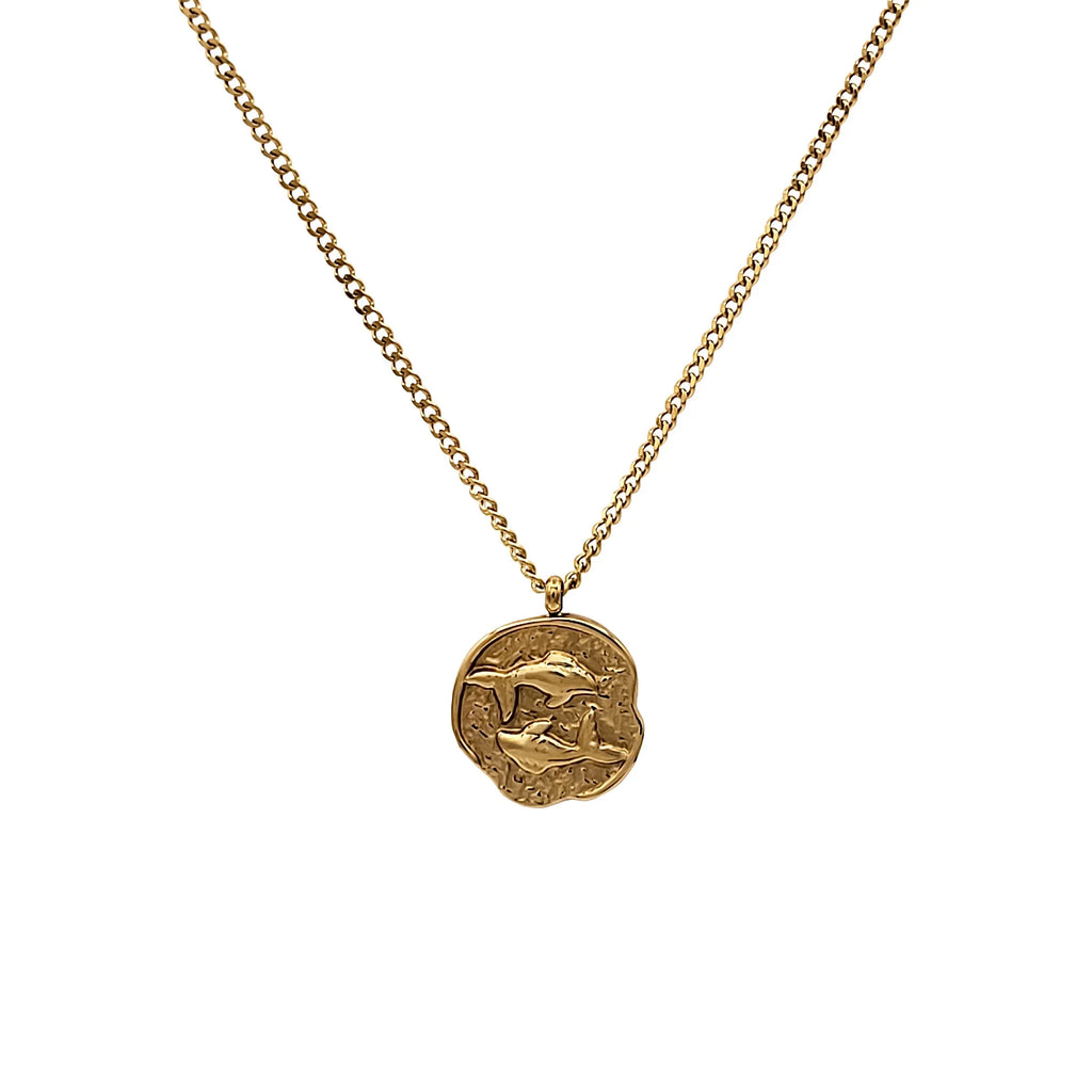 Women, Pisces Gold | Birthday Steel Gift Boutique Teens for Necklace Pendant Horoscope, Stainless Box Zodiac Inc Blue