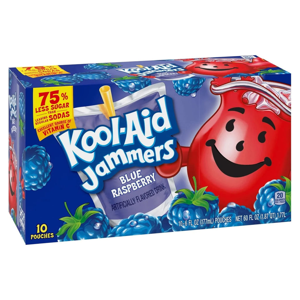 Drink, Kool-Aid Jammers Raspberry Blue of (Pack Fruit 6)