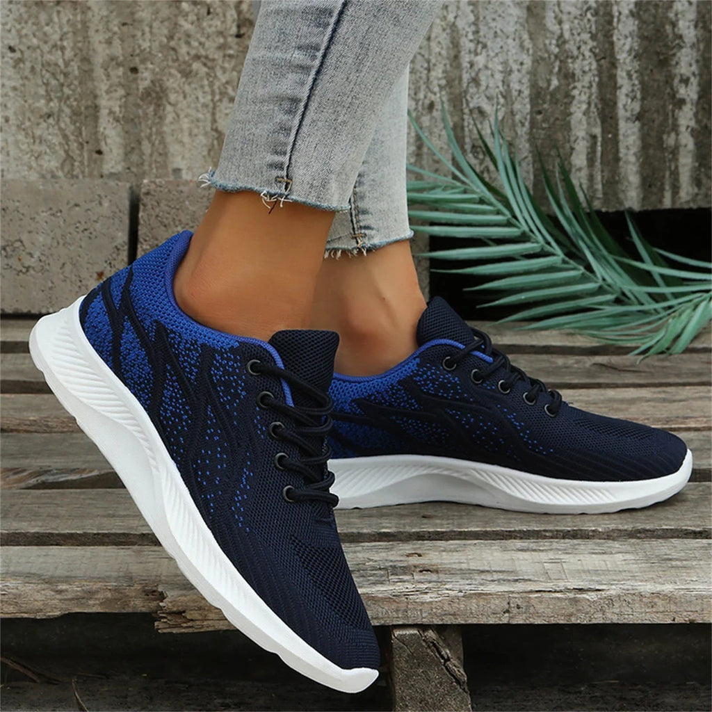 Sneakers Comfortable Sneakers Women 1/2 Pattern Lace and Cross Colorblock Size Autumn AdBFJAF Mesh 11 Breathable Women Shoes Up Fashion Summer and