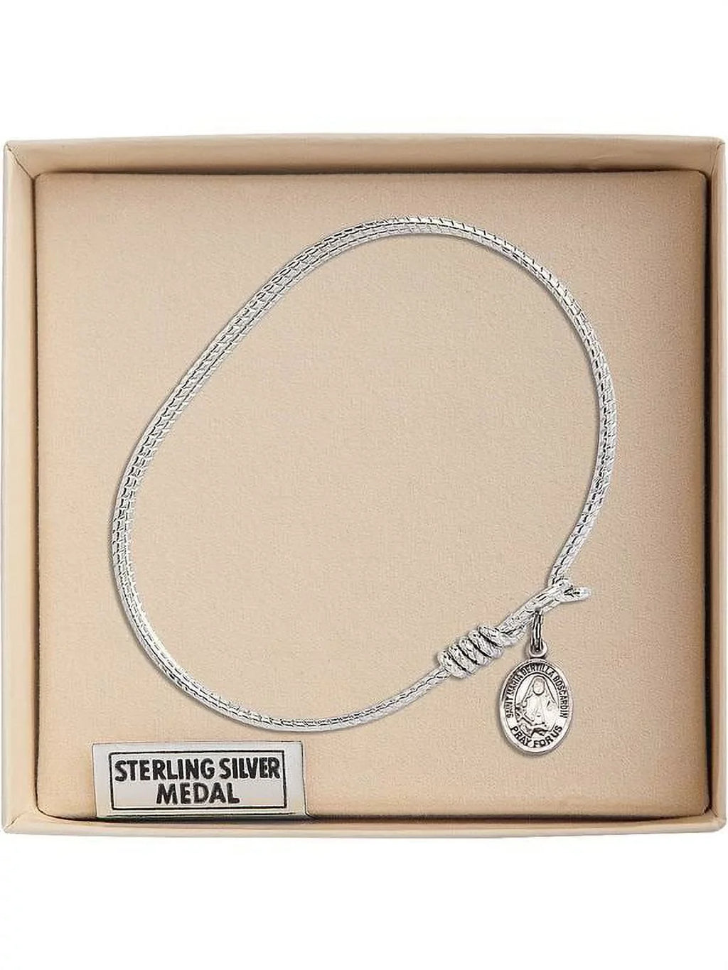 Bracelet Boscardin w/ in Maria Sterling 6 Oval Hook St. Eye 1/4 Bertilla Bangle inch Silver