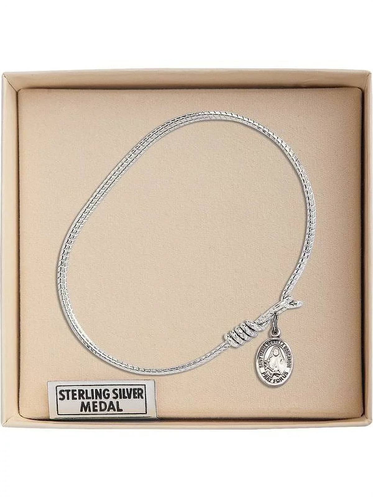 Bracelet Boscardin w/ in Maria Sterling 6 Oval Hook St. Eye 1/4 Bertilla Bangle inch Silver