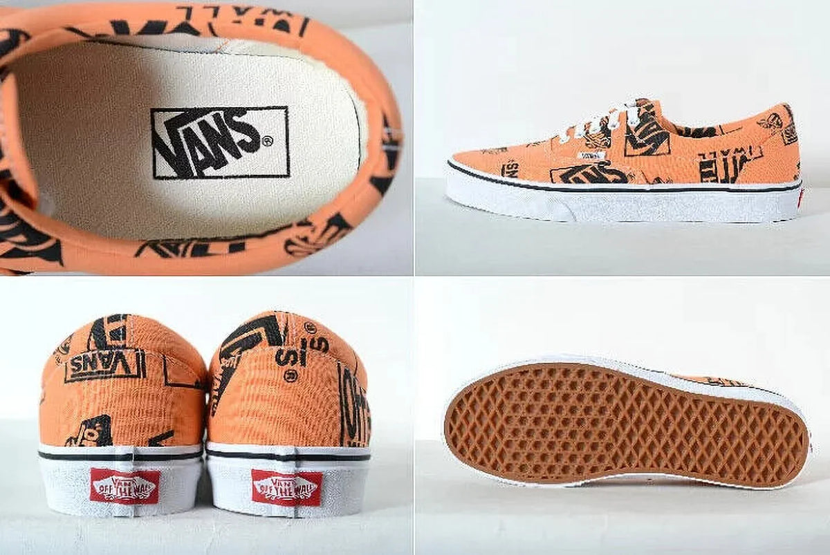 MIX NEW SKATEBOARD 9.5 ERA MEN SIZE VANS CLASSIC SHOES LOGO LOW ORANGE/BLACK