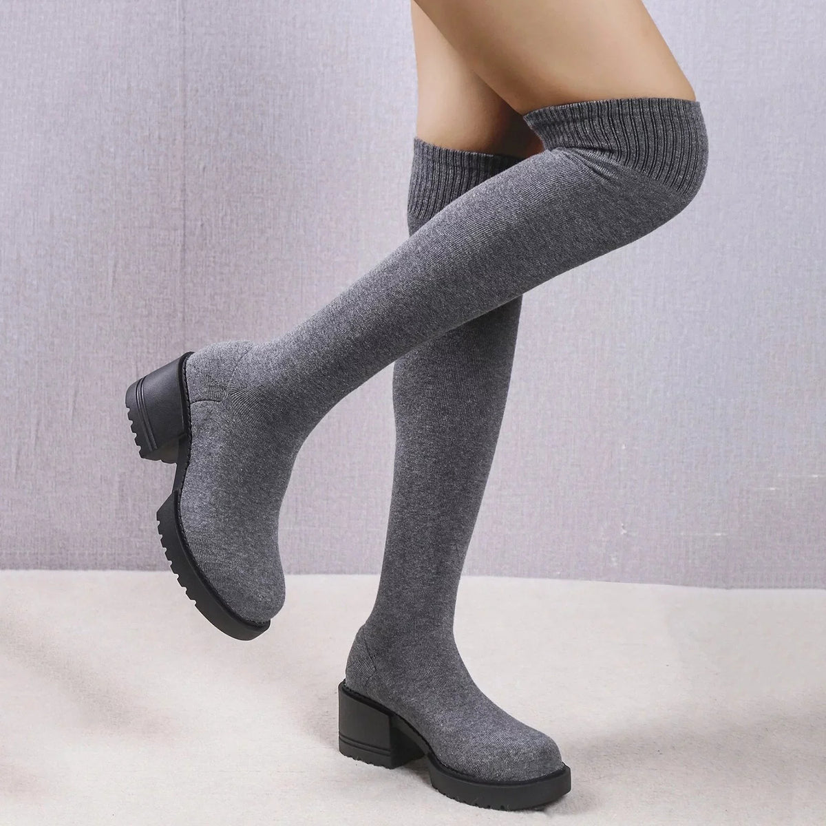 Boots Knee PMUYBHF for Length Snow Waterproof on Boots Boots Buckle 11 Ladies Winter Sock Boots Minimalist Size Work Pull Women Heeled Long Women Boots