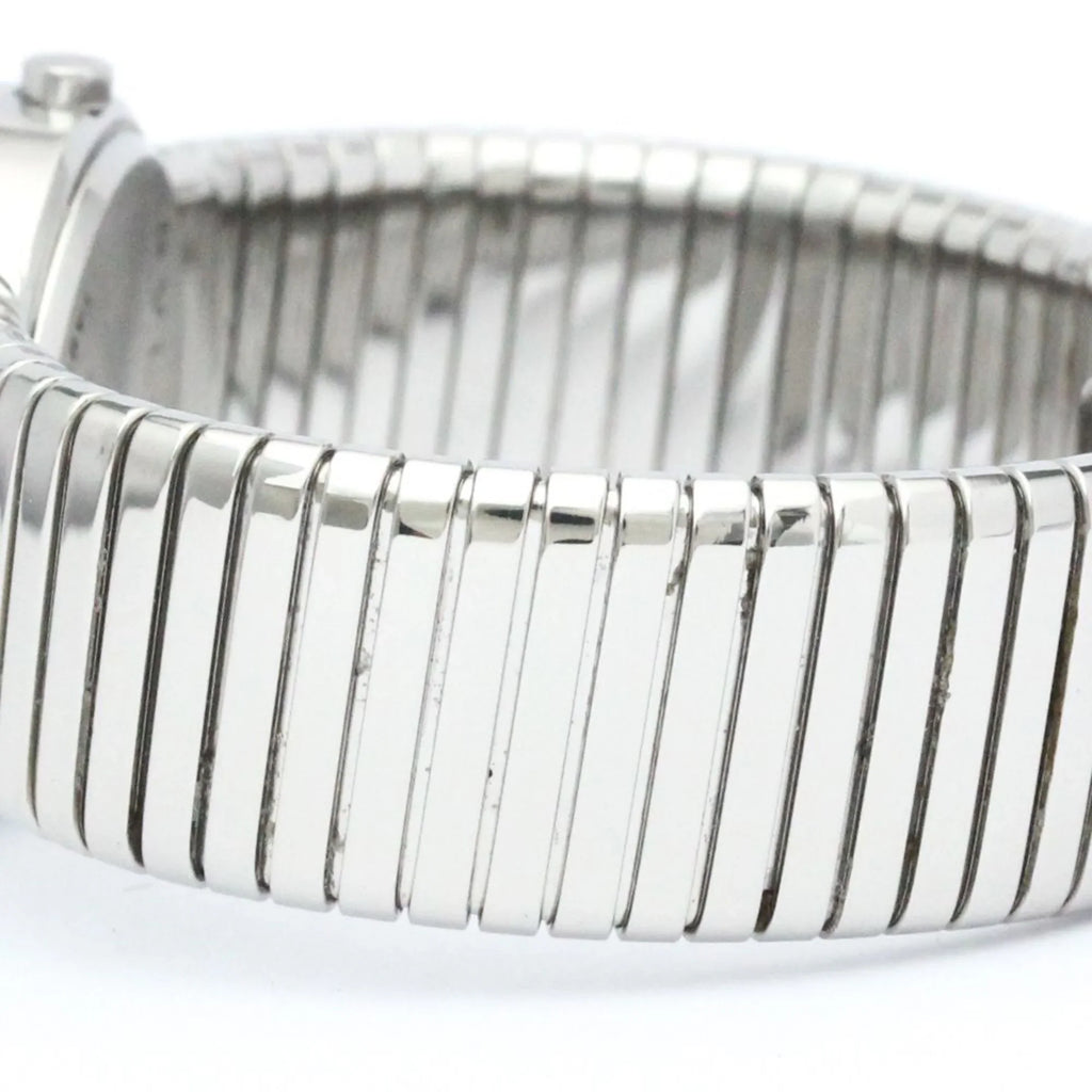 Pre-Owned Steel Stainless Tubogas Ladies Polished Quartz (Good) BVLGARI Watch BF563995 2TS BB26