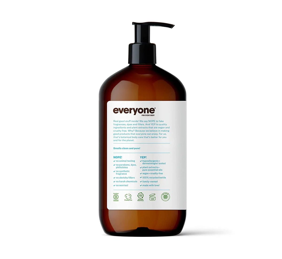 with Pure of Organic Coconut Unscented, Soap, 2), Body Essential and Wash, Extracts Ounce 3-in-1 Cleanser 32 Shampoo, Bubble Bath, Everyone (Pack Plant Oils