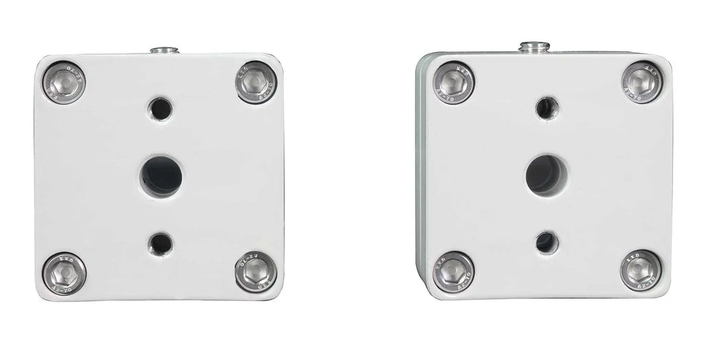 White 2) Pods MAC525W Rockville Swivel Aluminum Speaker Mount 360° Surface 5.25"
