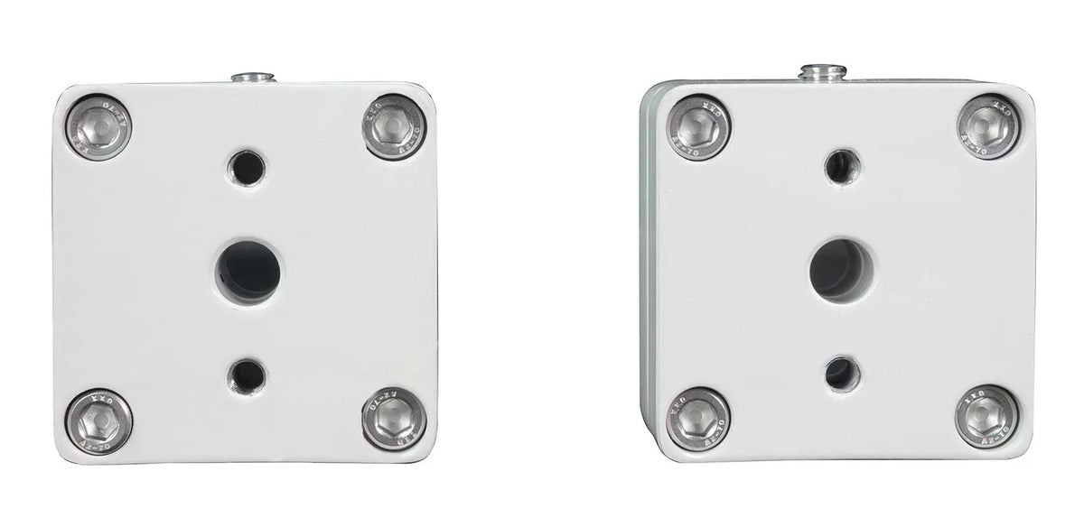 White 2) Pods MAC525W Rockville Swivel Aluminum Speaker Mount 360° Surface 5.25"