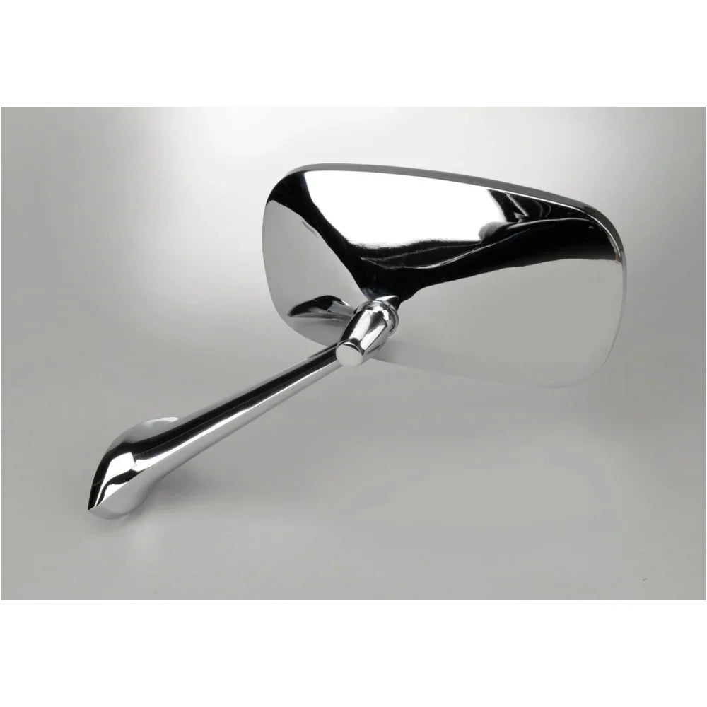 Mirror 1968-79 Left Teledu Corvette Chevy Exterior Large For Hand Head Rearview CHROME