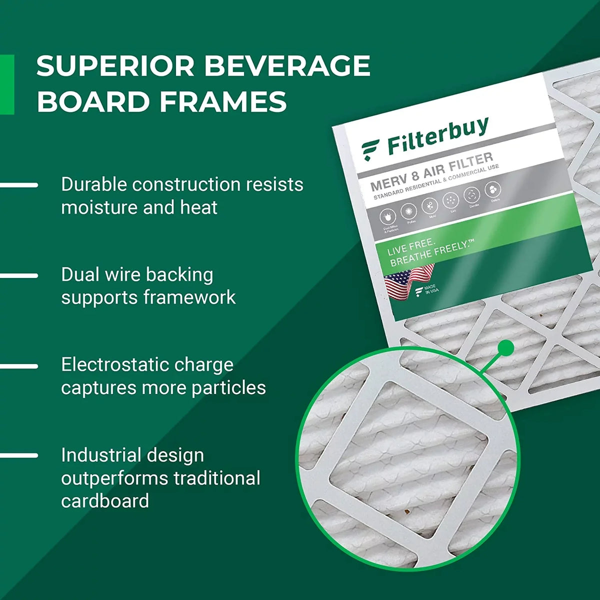 20x36x1 MERV Furnace (12-Pack) AC Filters Air HVAC Pleated 8 Filterbuy