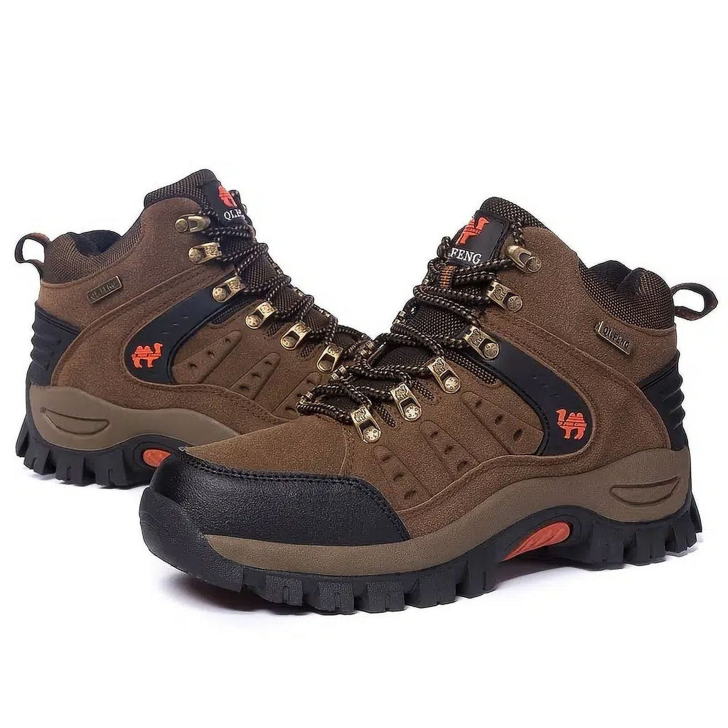 Slip Leather Sneakers Up Suede Footwear Hiking High Shoes Women‘s Non Outdoor Waterproof Lace Women‘s Top