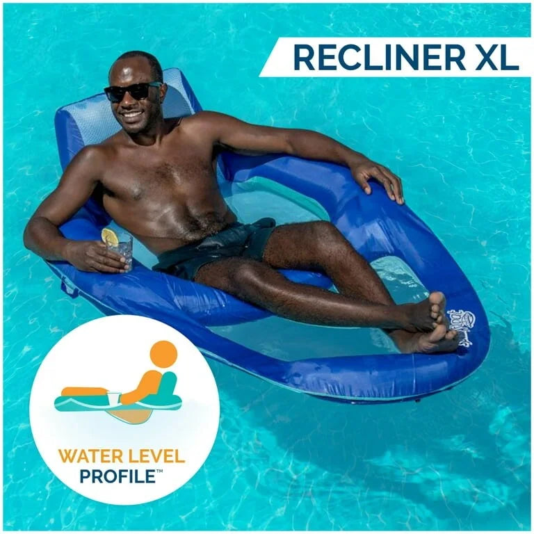 Float for Adults Recliner Pool Lounge Chair Backrest, Inflatable Float with Pool