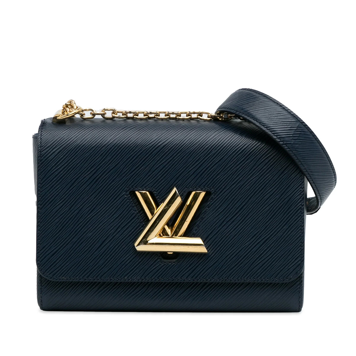 Crossbody (Good) Authenticated Epi Bag Louis Pre-Owned MM Vuitton Leather Twist Blue Unisex