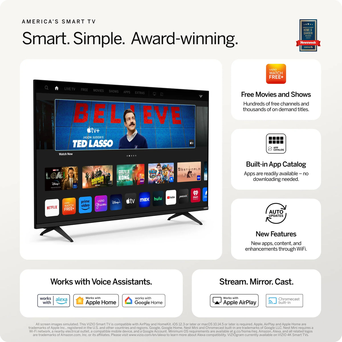 FHD Restored Class 2023 Only) LED TV (Online D-Series NEW D32fM-K01 Smart 32" [Refurbished] VIZIO