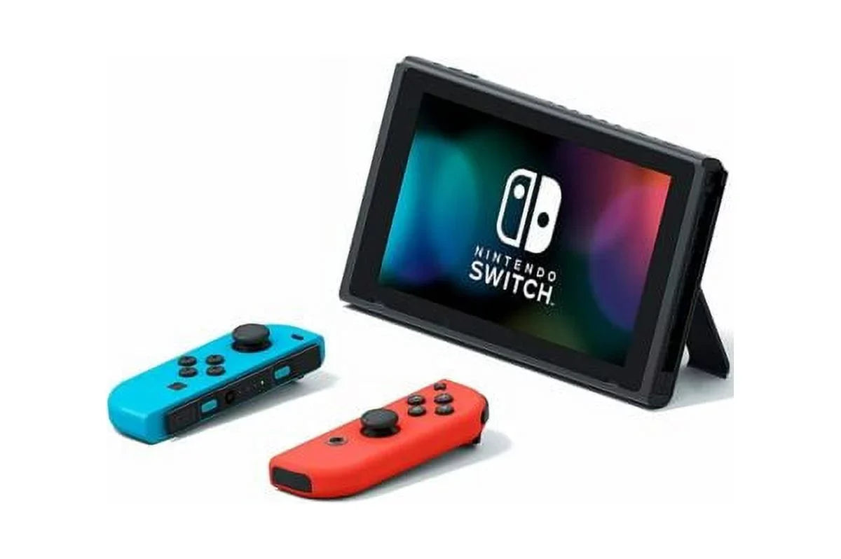 Pre-Owned Red & Neon Joy-Con Blue HADSKABAA Console Switch Neon 32GB Nintendo