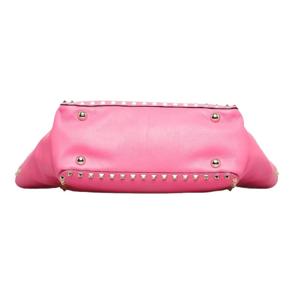 leather handbag (Good) ladies Valentino VALENTINO pink Rockstud bag shoulder Pre-Owned