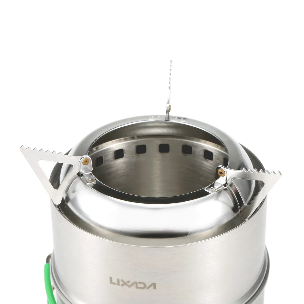 Stainless - Hiking Handles Stove Folding Camping Stove Burning Tray Lixada and Wood Foldable Backpacking with Steel and for