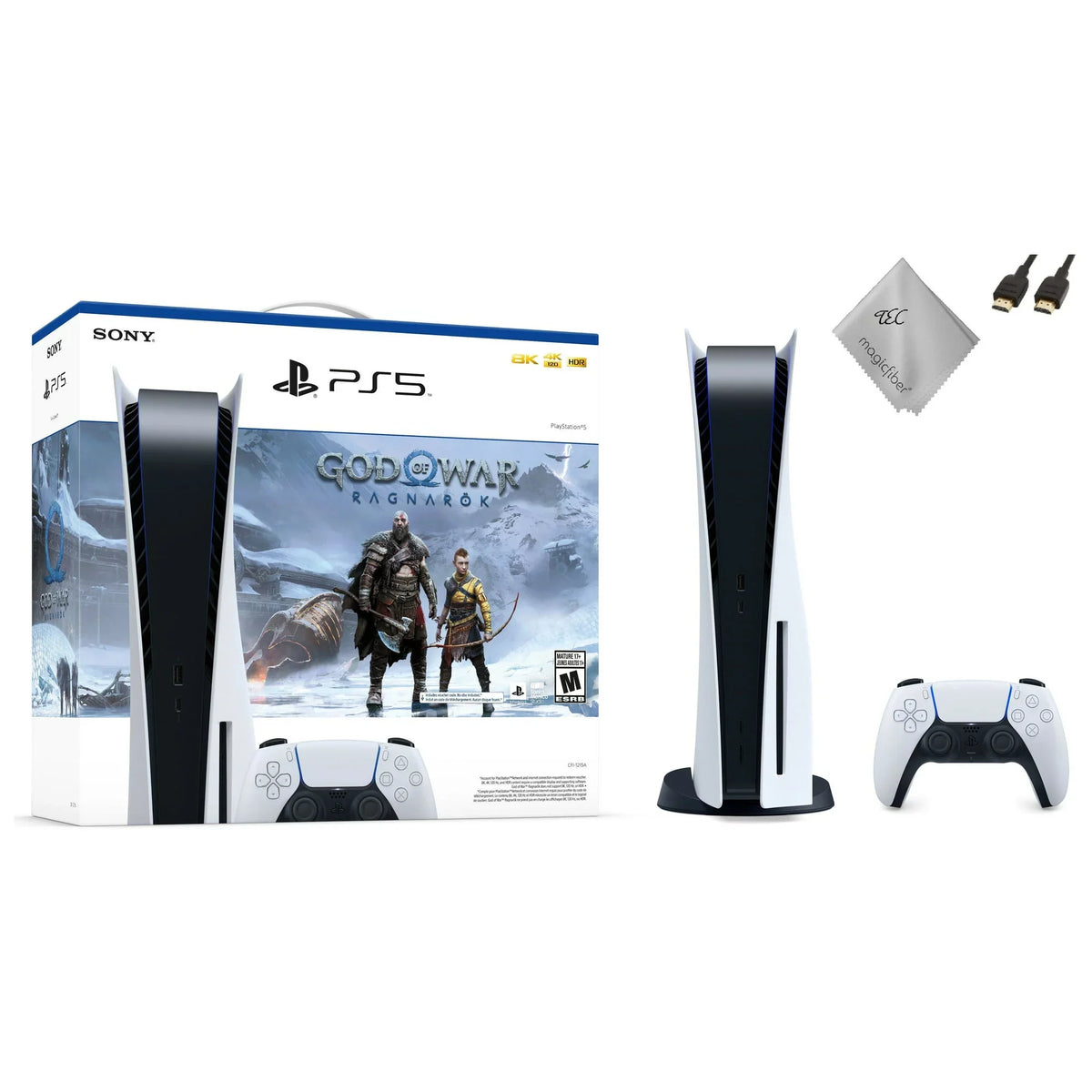 Bundle Sony New God Version) TEC War(GOW) Ragnarök PlayStation_PS5 Console of (Disc with Gaming