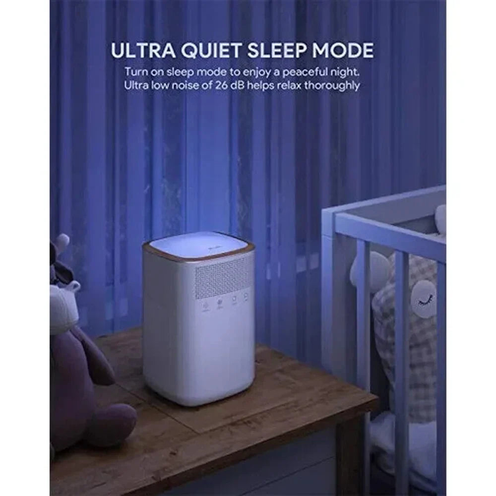Home Bedroom PU-P02 HEPA Purifier White Air 3M LED Device - for True Filters Clean with Air Night Light
