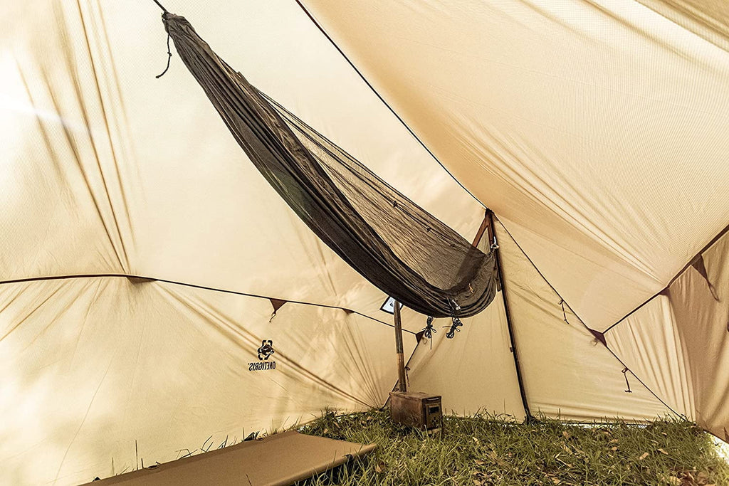 Bag, with for with Hammock Zippered Camping PU3000mm Tent YUNWEN Hot Versatile Tent Jack, Stove 4 Waterproof Season Stove Tarp Tent Lightweight ROCDOMUS