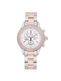Ladies 40mm MWW17A000017 Diamond Watch Michele Steel 0.50cttw Jetway Quartz