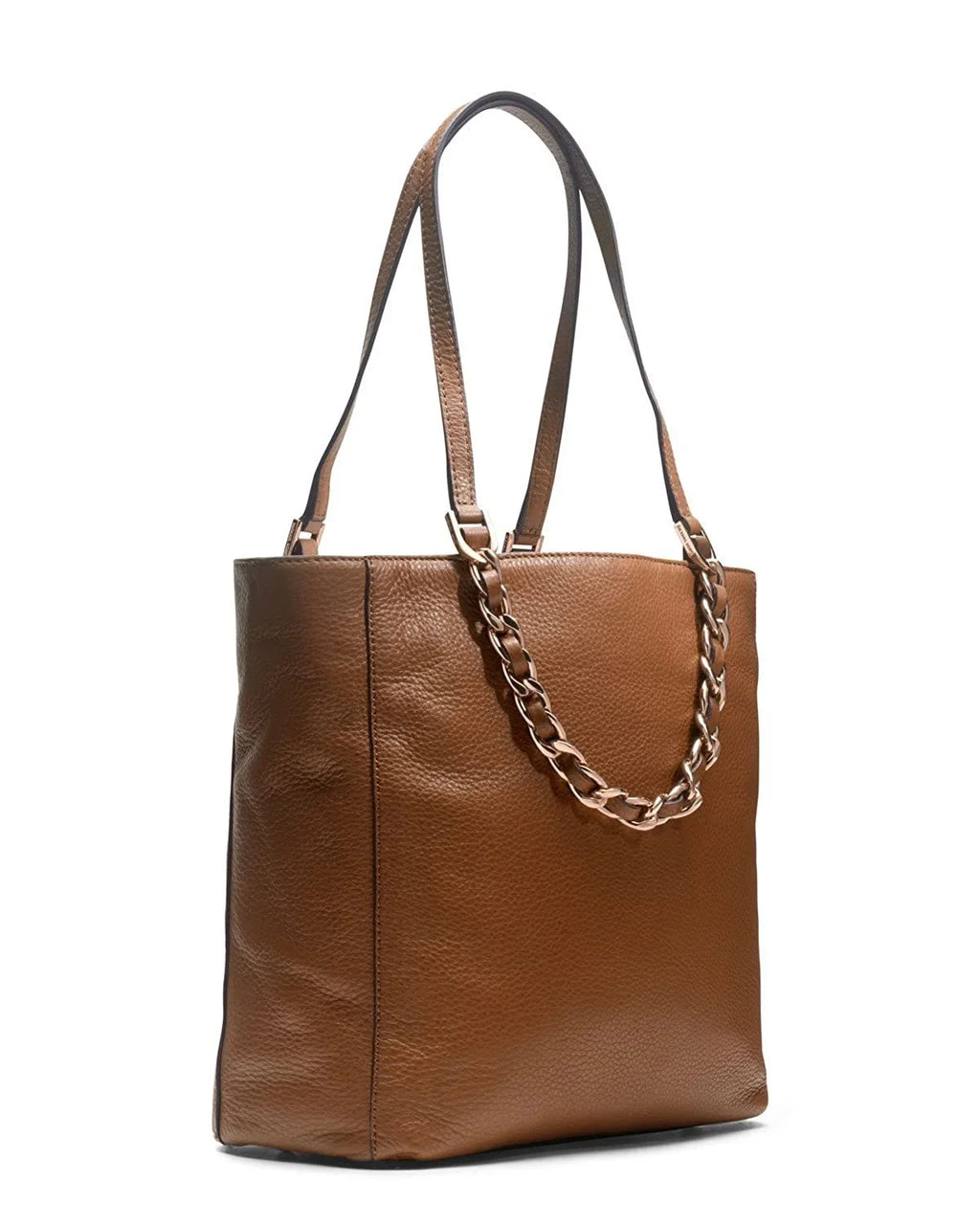 Medium Tote Luggage Leather Kors Harper Michael North South Brown