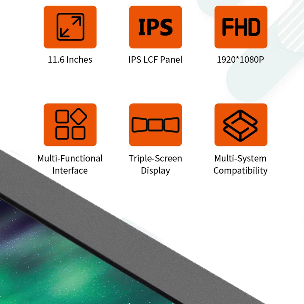 Laptop, IPS GTMEDIA Monitor 1080P Mate Portable X for Dual Display Screen Full 11.6-inch HD GTMEDIA Monitor