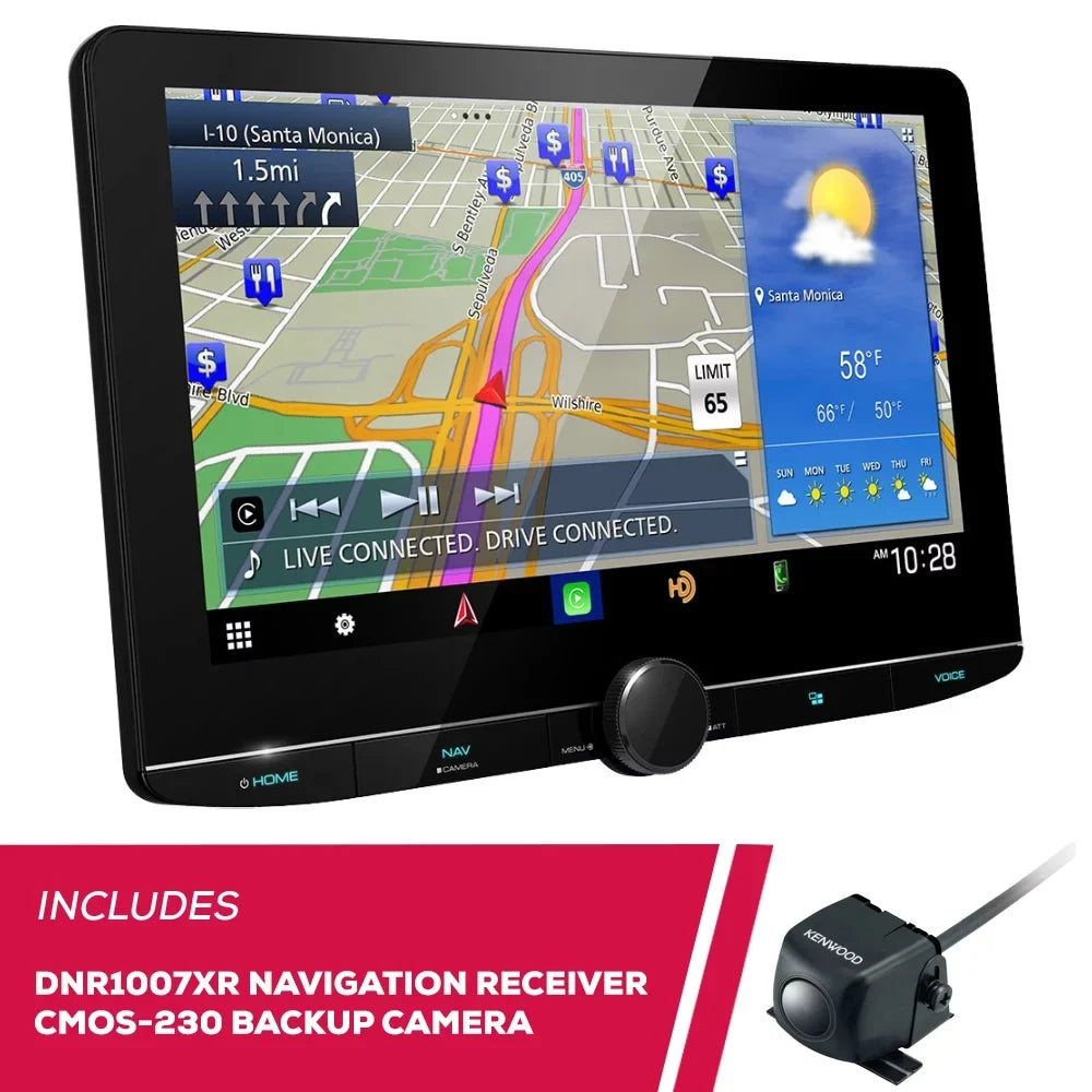 New Navigation 10.1" Camera Universal Backup Receiver Kenwood CMOS-230 DNR1007XR and