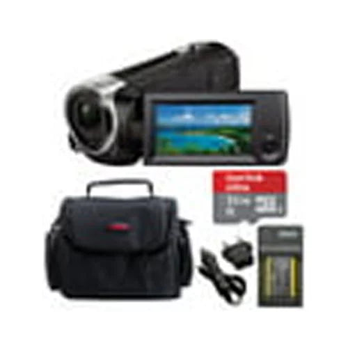 Card HD microSD Sony Accessory and Camcorder Bundle Handycam (Black) with 32GB