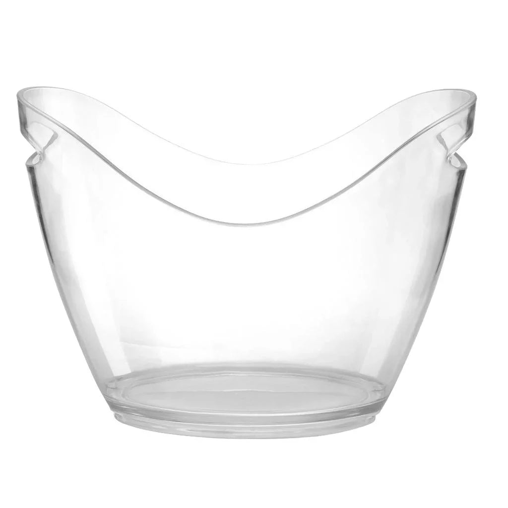 or Beverage Parties Acrylic (4 Bar for Cooling Clear Chiller L) Drinking Cocktail Bucket for Beer Ice for Tubs Bucket for Champagne Bucket