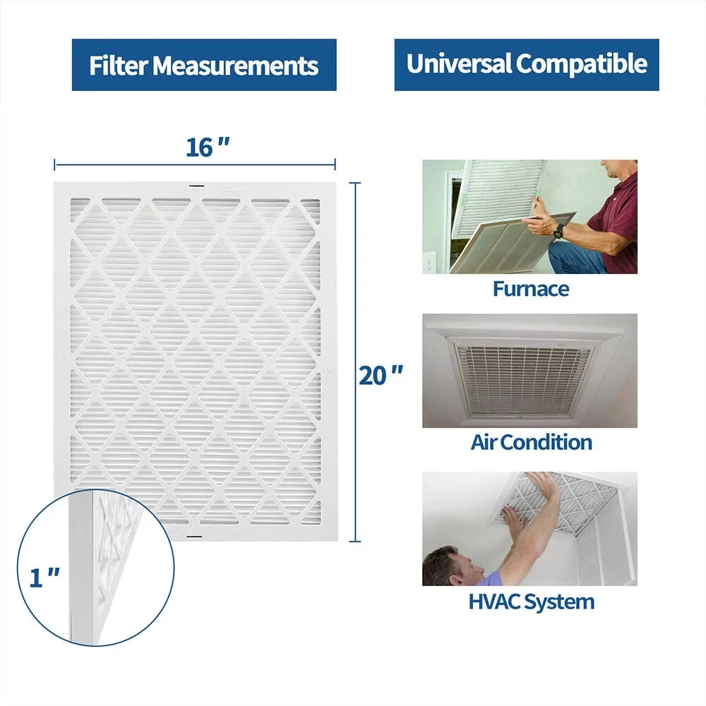 6-Pack MPR RSFDIYA Reusable Filter AC 16x25x1, MERV13 Air Air Furnace HVAC 1800 Filters