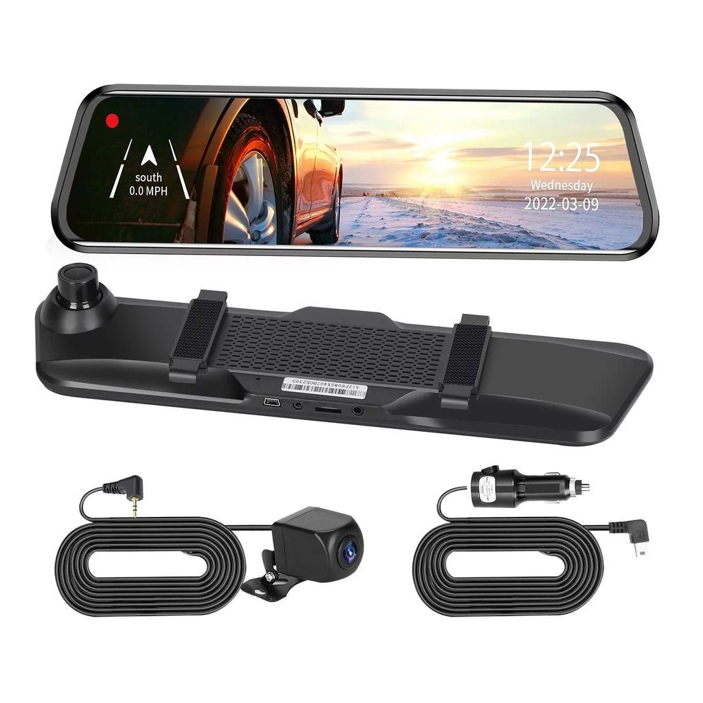 Vision, Monitor Night 170° Camera G-Sensor, 4K Dash Car Recorder Angle Cam with DVR Dual HD Parking iMounTEK Lens