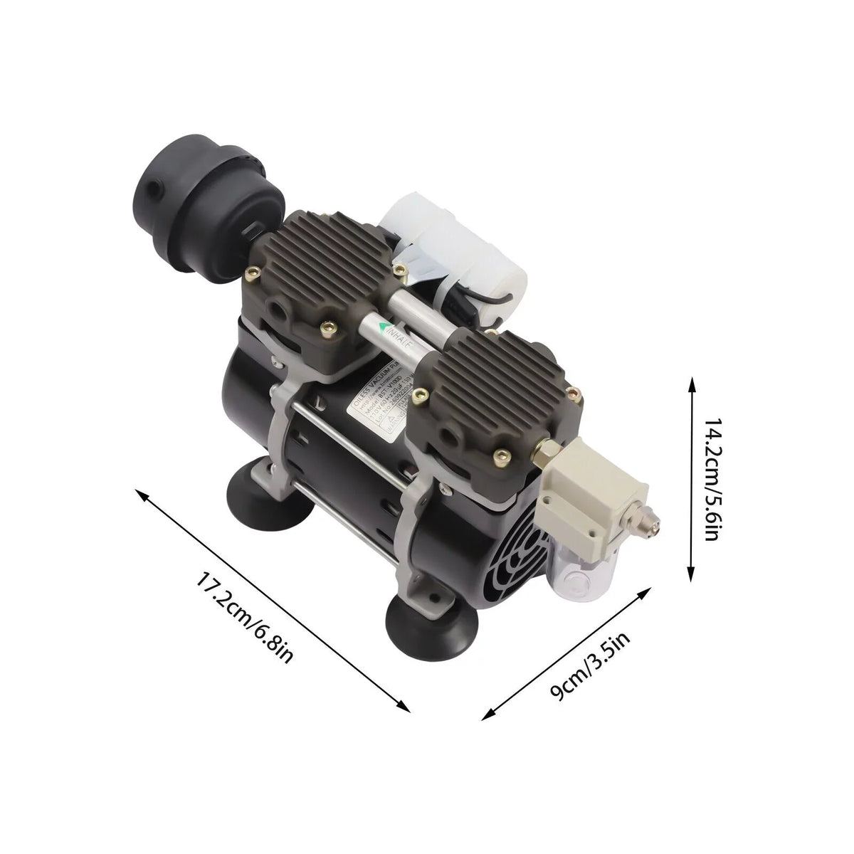 Pump Air Free with Vacuum 100W Oilless Filter 95Kpa Pump Oil Vacuum Industrial