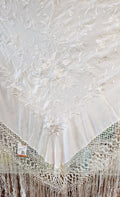 Stole Shawl Canton Wrap Manton De Champagne Spanish Silk Manila