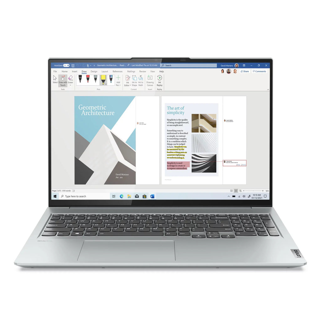 Ryzen Lenovo LED 16" Slim Laptop, 16GB, IPS 1TB IdeaPad 5800H, RTX, Pro 7 7 ,