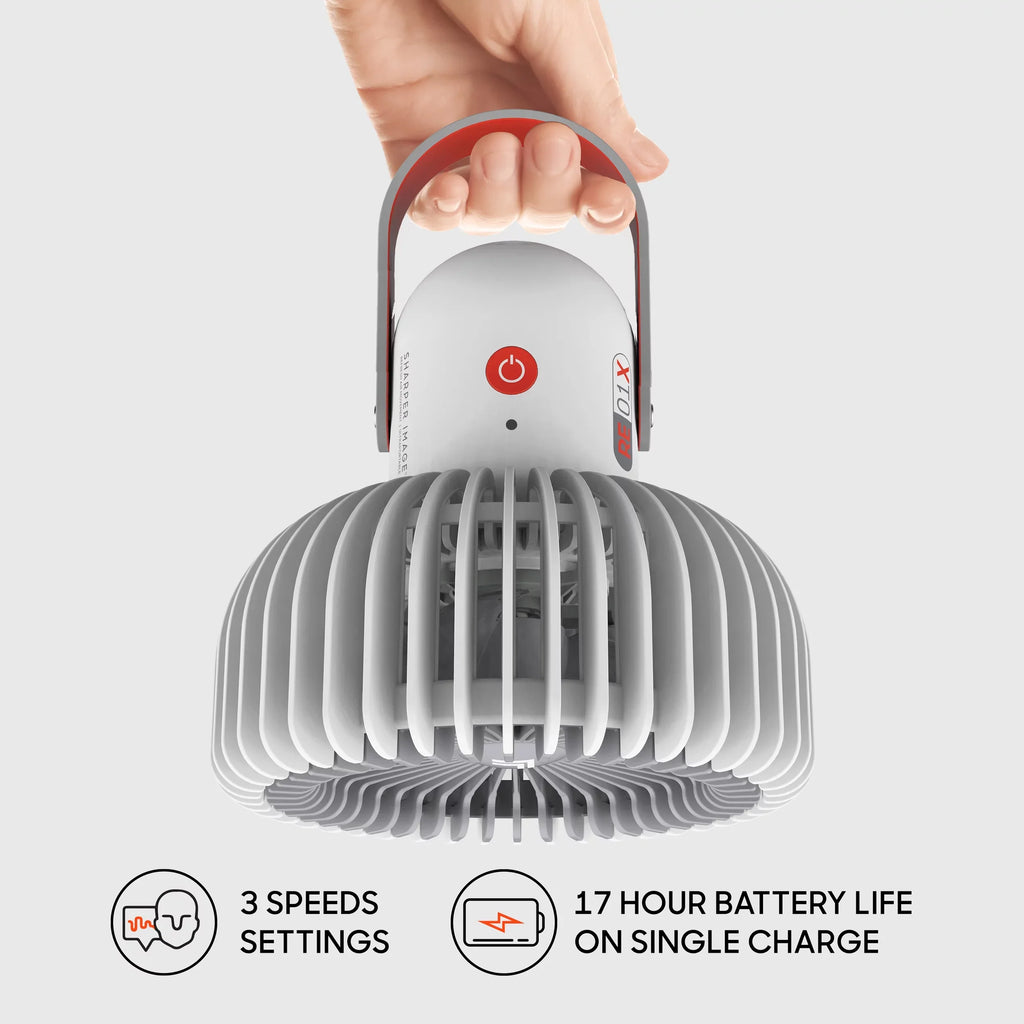Sharper Rechargeable White Travel 7.2", Fan, Image 01X Refresh