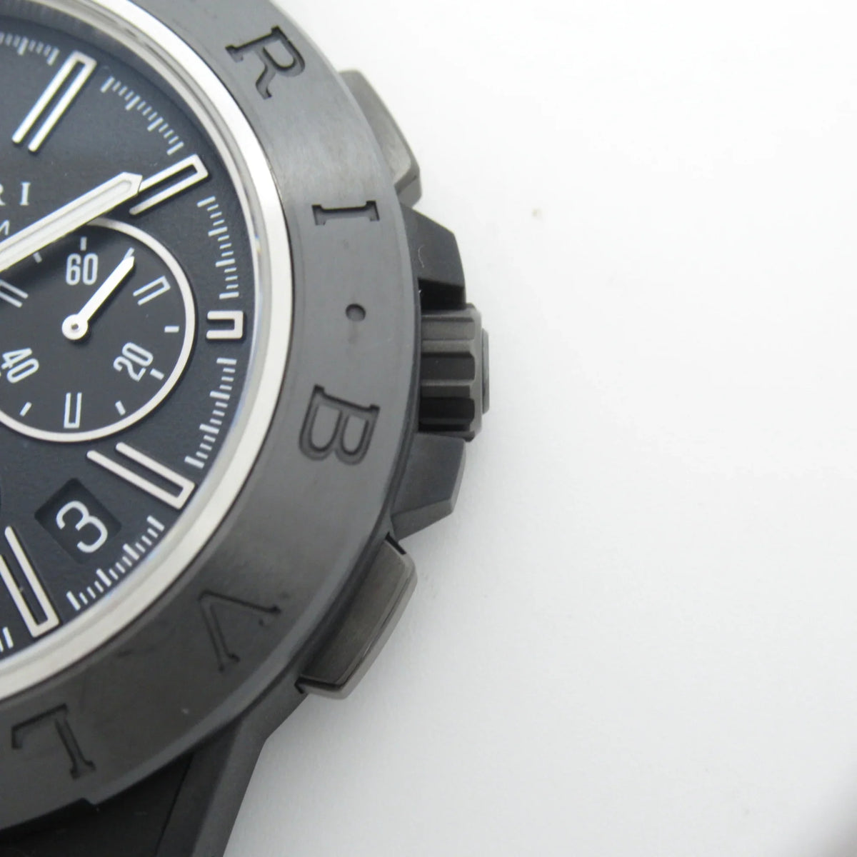 DG42SMCCH (Good) Rubber BVLGARI Wrist DG42SMCCH mag Diagono Watch watch Automatic Mechanical Pre-Owned belt Magnesium Chrono Watch Black Wrist