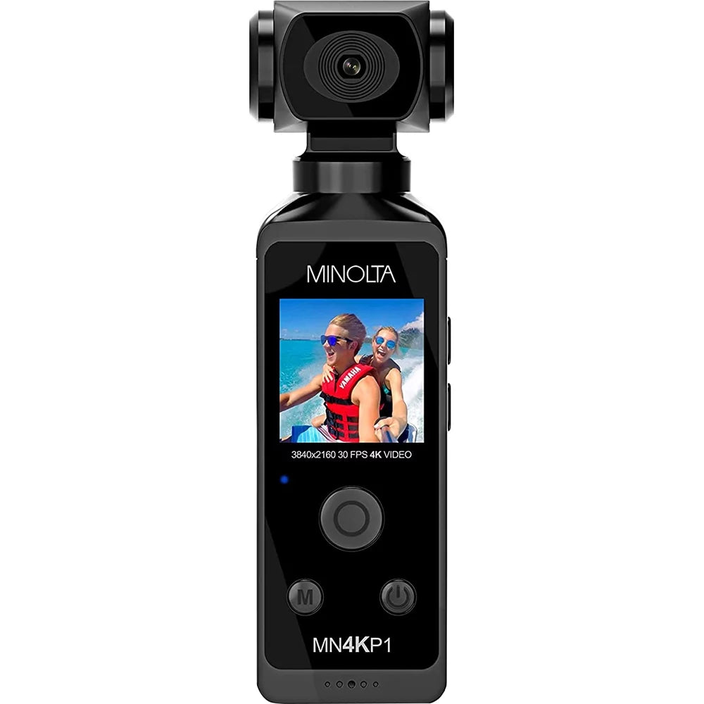 Housing Pocket 4K Minolta (Black) MN4KP1 HD Camcorder Waterproof & w/WiFi Ultra