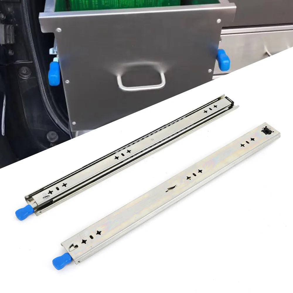 Lock Duty Draw Slides 24"Inch Full Trailer Drawer Fridge Extension Heavy Runner